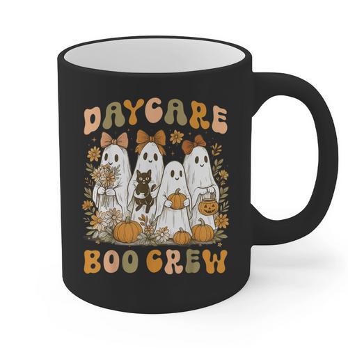 Boo Crew Daycare Teacher Matching Halloween Costume Ghost Graphic Print Coffee Mug - teacherstshirts.com UK