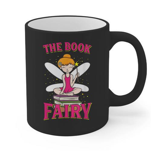 The Book Fairy Reading Teacher Librarian T-Shirt Graphic Print Coffee Mug - teacherstshirts.com