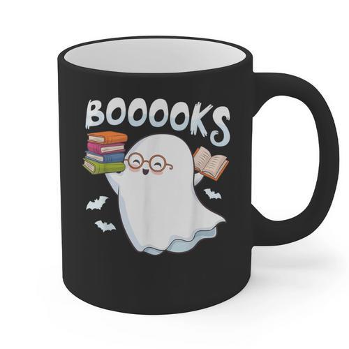 Books Halloween Librarian Teacher Reader Reading Book Lover Graphic Print Coffee Mug - teacherstshirts.com