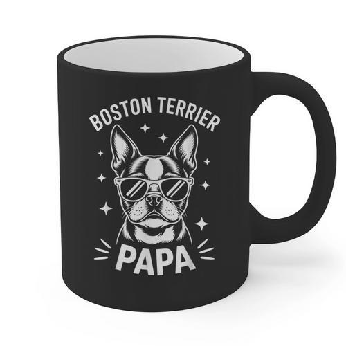 Boston Terrier Dad Boston Terrier Graphic Print Coffee Mug - Bostonterriersmerch.com