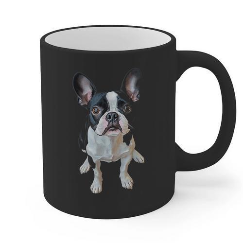 Boston Terrier Dog Motif Pet Art Boston Terrier Men Women Kids Graphic Print Coffee Mug - Bostonterriersmerch.com