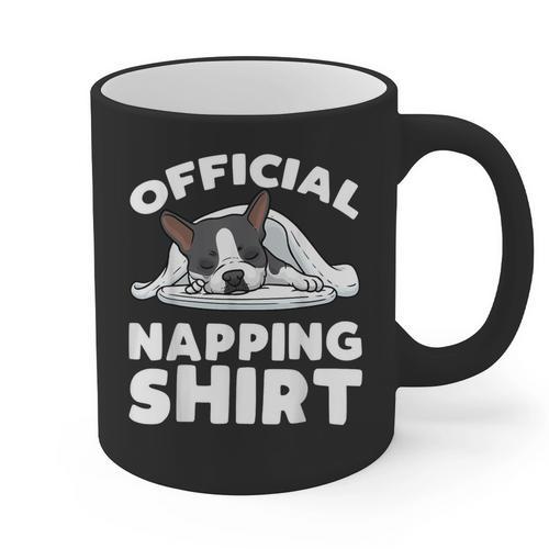 Boston Terrier Dog Official Sleeping Shirt Men Women Kids Graphic Print Coffee Mug - Bostonterriersmerch.com