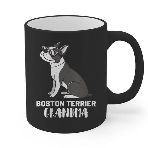 Boston Terrier Dog Owner Grandma Graphic Print Coffee Mug - Bostonterriersmerch.com