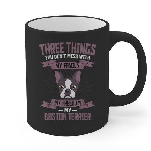 Boston Terrier Don't Mess With American Gentleman Dog Lover Graphic Print Coffee Mug - Bostonterriersmerch.com