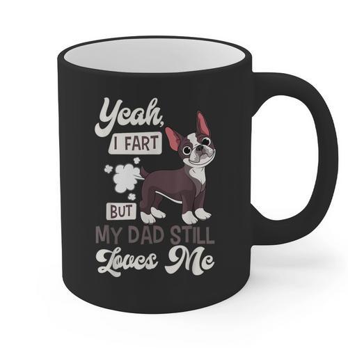 Boston Terrier Fart American Gentleman Non-Sporting Dog Graphic Print Coffee Mug - Bostonterriersmerch.com