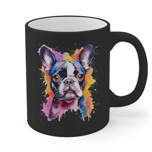 Boston Terrier Lover Pop Art Color Boston Terrier Dog For Men Women Girls Kids Graphic Print Coffee Mug - Bostonterriersmerch.com