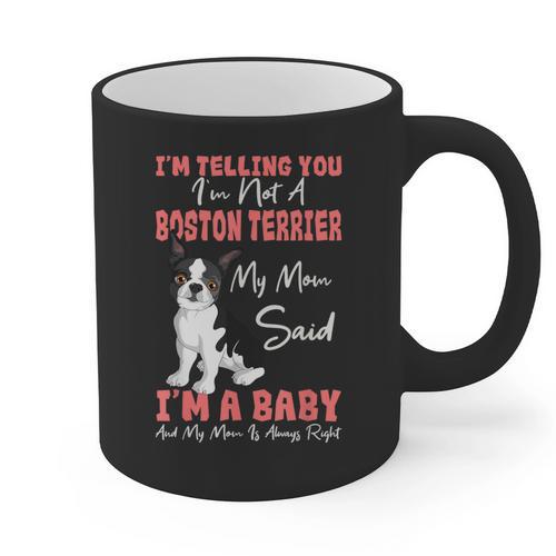 Boston Terrier Mom American Gentleman Dog Lover Mother's Day Graphic Print Coffee Mug - Bostonterriersmerch.com