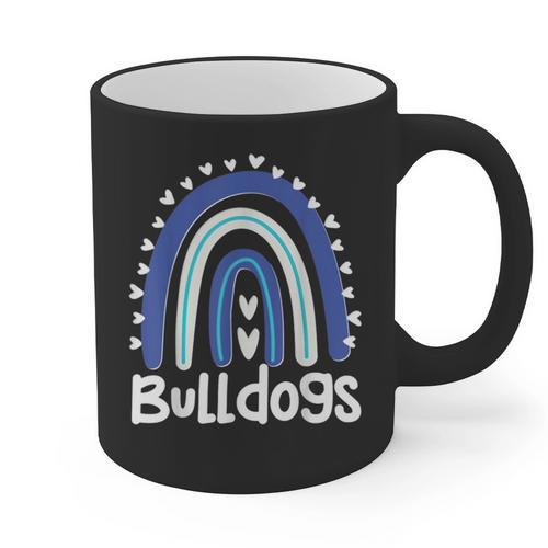 Bulldogs School Mascot Rainbow Teacher Lover Graphic Print Coffee Mug - teacherstshirts.com AU