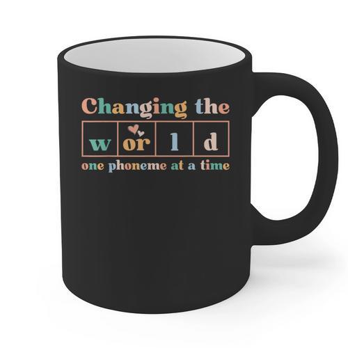 Changing The World Science Of Reading Women Men -Adults Dyslexia Teacher Graphic Print Coffee Mug - teacherstshirts.com AU