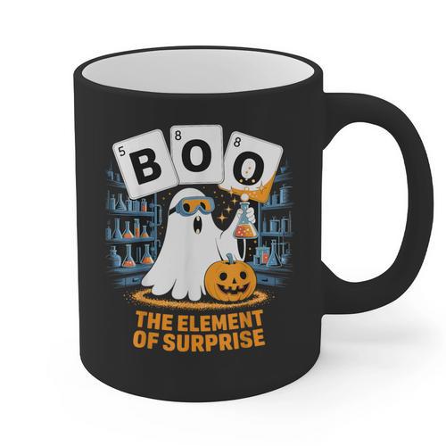 Chemistry Boo Ghost Element Of Surprise Science Teacher Tee Graphic Print Coffee Mug - teacherstshirts.com AU
