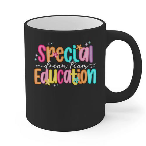 Color Special Education Squad Groovy Dream Team SPED Teacher Graphic Print Coffee Mug - teacherstshirts.com UK