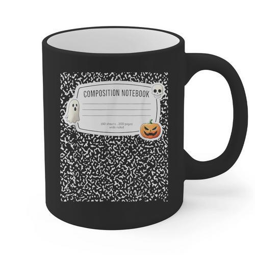 Composition Notebook Costume Adult Halloween For Teacher Graphic Print Coffee Mug - teacherstshirts.com