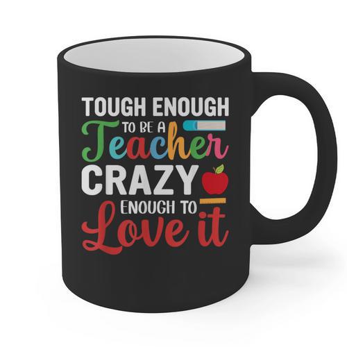 Crazy Teacher Men Women School Teachers Graphic Print Coffee Mug - teacherstshirts.com UK
