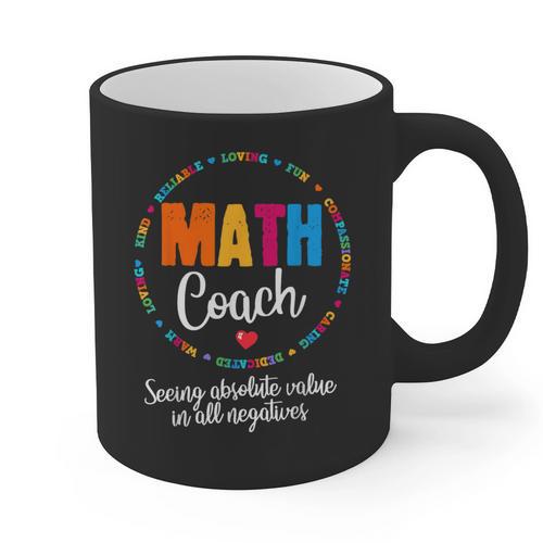 Cute Math Coach Teacher Mathematical Nerd School Graphic Print Coffee Mug - teacherstshirts.com UK