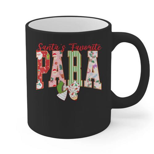 Cute Santas Favorite Para Christmas Paraprofessional Teacher Graphic Print Coffee Mug - teacherstshirts.com DE