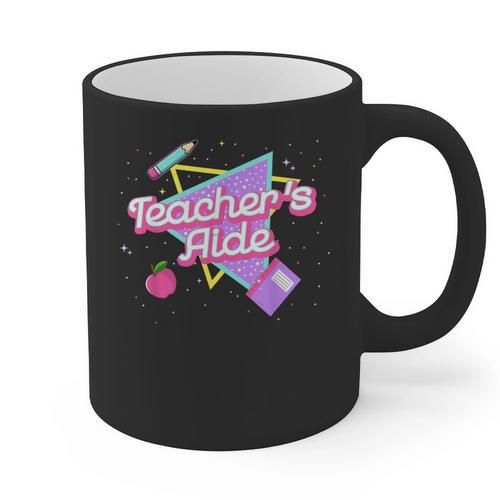 Cute Teacher's Aide Shirt 80's 90's Back To School For Men Women Graphic Print Coffee Mug - teacherstshirts.com UK