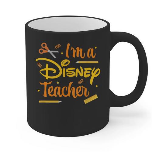 Disney Back To School I'm A Disney Teacher Crafty Logo Graphic Print Coffee Mug - teacherstshirts.com