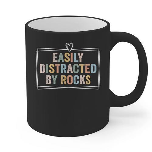 Easily Distracted By Rocks Geology Teacher Graphic Print Coffee Mug - teacherstshirts.com