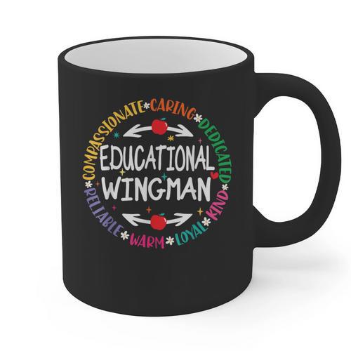 Educational Wingman Assistant Teaching a School Teacher Aide Graphic Print Coffee Mug - teacherstshirts.com