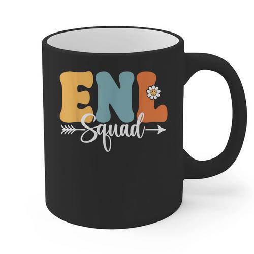 ENL Squad Back To School Teachers Students ENL Crew Men Women Girls Kids Graphic Print Coffee Mug - teacherstshirts.com AU