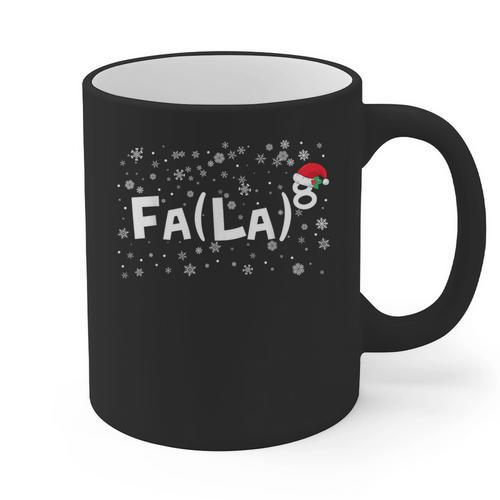 FA LA8 Christmas Santa Fa La Math Teacher Mathematic Graphic Print Coffee Mug - teacherstshirts.com