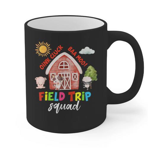 Farm Field Trip Squad Field Day 2025 Teachers Students Graphic Print Coffee Mug - teacherstshirts.com UK
