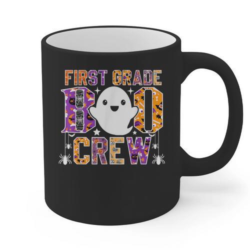 First Grade Boo Crew Teacher Student Halloween Costume Graphic Print Coffee Mug - teacherstshirts.com AU