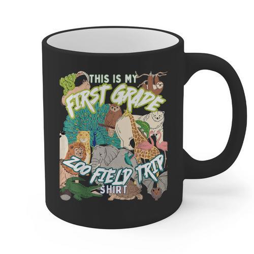 First Grade Zoo Field Trip Matching Student Teacher Class Graphic Print Coffee Mug - teacherstshirts.com