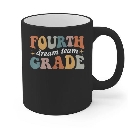 Fourth Grade Dream Team 4th Grade Teacher Back To School Graphic Print Coffee Mug - teacherstshirts.com