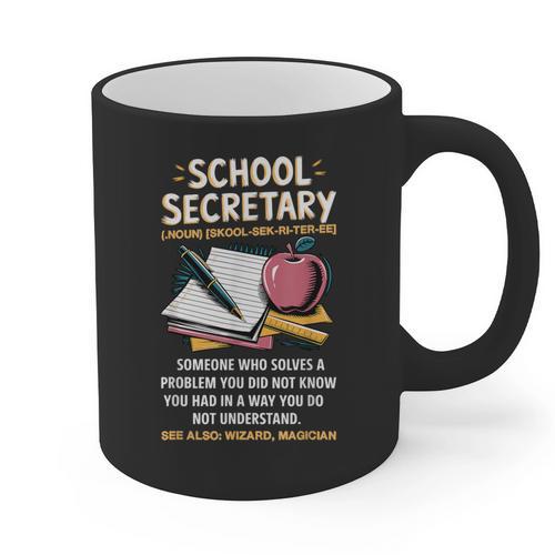 Front Office Teacher Admin Meaning School Secretary Graphic Print Coffee Mug - teacherstshirts.com