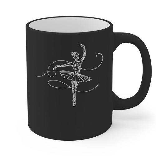 Halloween Ballet Mummy Ballerina Spooky Dance Teacher Women Graphic Print Coffee Mug - teacherstshirts.com UK