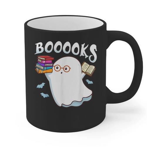 Halloween Books Librarian English Teacher Reader Reading Graphic Print Coffee Mug - teacherstshirts.com