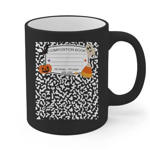 Halloween Teacher Composition Book Notebook Matching Group Graphic Print Coffee Mug - teacherstshirts.com