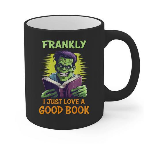Halloween Teacher Librarian Frankenstein Reading Books Graphic Print Coffee Mug - teacherstshirts.com