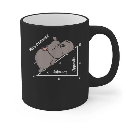 Hippotenuse Hippo Angle Function Hypotenuse Math Teacher Graphic Print Coffee Mug - teacherstshirts.com