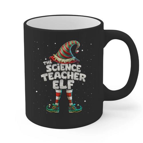 I'm The Science Teacher Elf Family Matching Group Christmas Graphic Print Coffee Mug - teacherstshirts.com