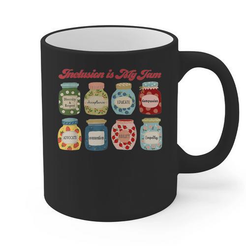 Inclusion Is My Jam Special Education Teacher Autism Graphic Print Coffee Mug - teacherstshirts.com