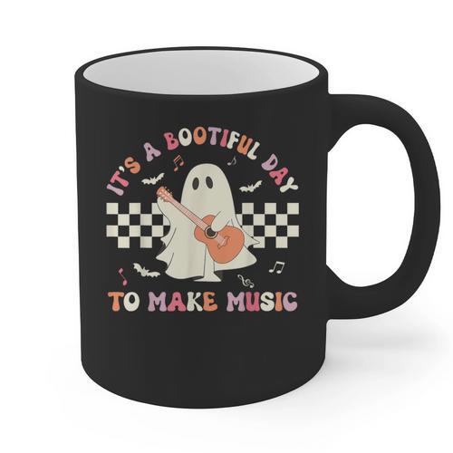 It's A Bootiful Day To Make Music Teacher Musician Halloween For Men Women Kids Graphic Print Coffee Mug - teacherstshirts.com