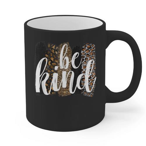 Be Kind Women Inspirational Teacher Animal Print Graphic Print Coffee Mug - teacherstshirts.com UK