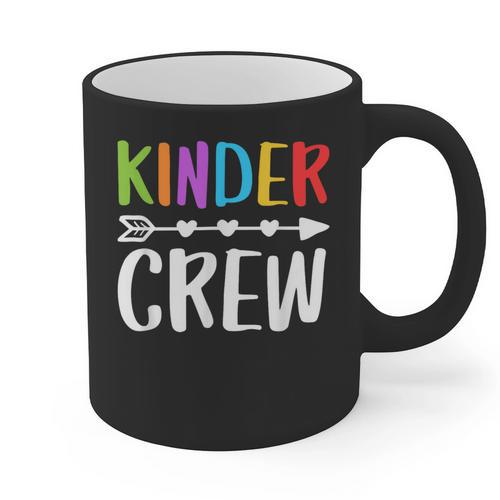 Kinder Crew Shirt Kindergarten Boy Girl Student Teacher Graphic Print Coffee Mug - teacherstshirts.com DE