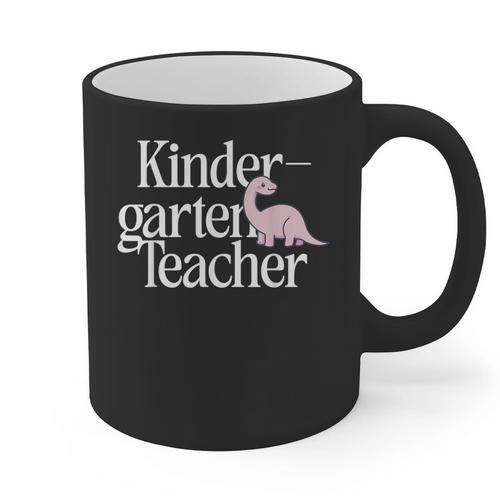 Kindergarten Teacher Dinosaur Back To School Graphic Print Coffee Mug - teacherstshirts.com