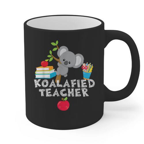 Koalafied Teacher Proud School Teacher Koala Cute T-Shirt Graphic Print Coffee Mug - teacherstshirts.com UK
