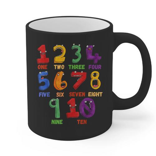 Learning Math Numbers Counting Back To School Teacher For Men Women Girls Kids Graphic Print Coffee Mug - teacherstshirts.com CA