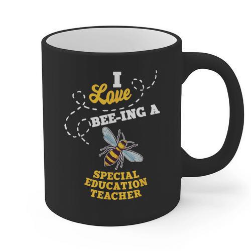 I Love Bee-Ing A Special Education Teacher Honey Bee Job For Men Women Graphic Print Coffee Mug - teacherstshirts.com DE