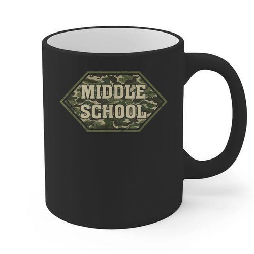 Middle School Camo Retro Back To School Teachers Graphic Print Coffee Mug - teacherstshirts.com AU