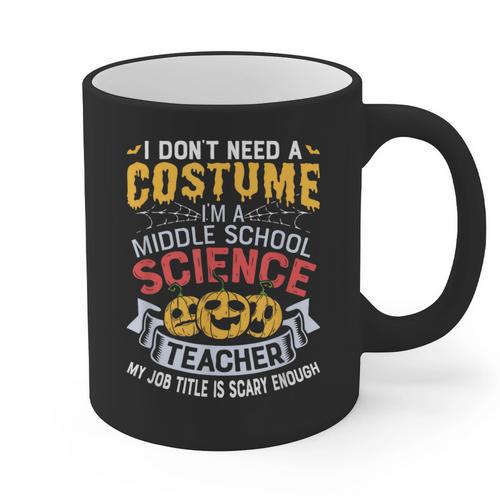 Middle School Science Teacher Halloween Costume For Men Women Graphic Print Coffee Mug - teacherstshirts.com AU