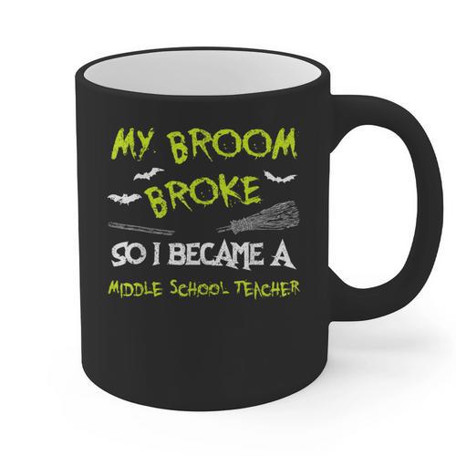 Middle School Teacher Halloween Costume Shirt Lazy Graphic Print Coffee Mug - teacherstshirts.com AU
