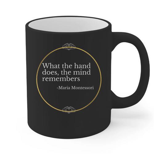 Montessori Children Grow In The Hands Of Teachers Graphic Print Coffee Mug - teacherstshirts.com