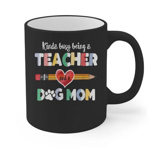 Mothers Day For Teacher Dog Lover Dog Mom Teacher Graphic Print Coffee Mug - teacherstshirts.com UK