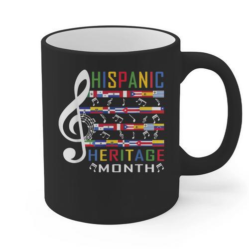 Music Teacher Kid National Hispanic Heritage Month Graphic Print Coffee Mug - teacherstshirts.com AU